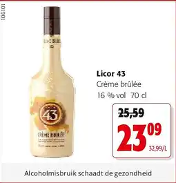 Colruyt Licor 43 Crème brûlée 16 % vol 70 cl aanbieding