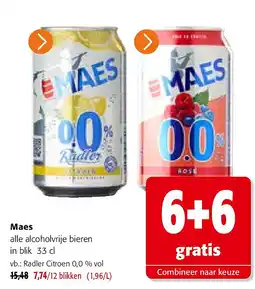 Colruyt Maes Radler Citroen 0,0 % vo aanbieding