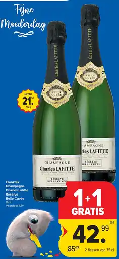 Carrefour Frankrijk Champagne Charles Lafi tte Réserve Belle Cuvée aanbieding