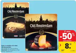 Carrefour Kaas in sneetjes of in blok Old Amsterdam aanbieding