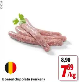 Colruyt Boerenchipolata (varken) aanbieding