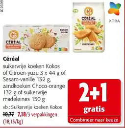 Colruyt Céréal Suikervrije koeken Kokos aanbieding
