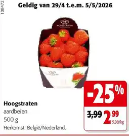 Colruyt Hoogstraten aardbeien 500 g aanbieding