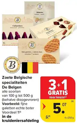 Carrefour Zoete Belgische specialiteiten De Belgen aanbieding