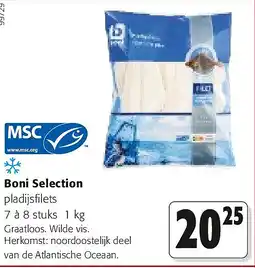 Colruyt Boni Selection pladijsfilets 7 à 8 stuks 1 kg aanbieding