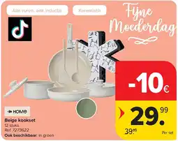 Carrefour Beige kookset aanbieding