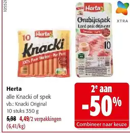 Colruyt Herta Knacki Original 10 stuks 350 g aanbieding