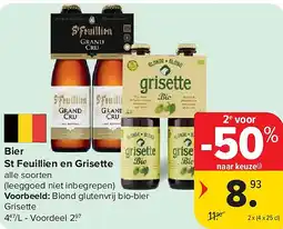 Carrefour Bier St Feuillien en Grisette aanbieding