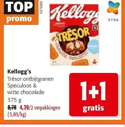Colruyt Kellogg’s Trésor ontbijtgranen Speculoos & witte chocolade 375 g aanbieding