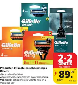 Carrefour Producten Intimate en scheermesjes Gillette aanbieding