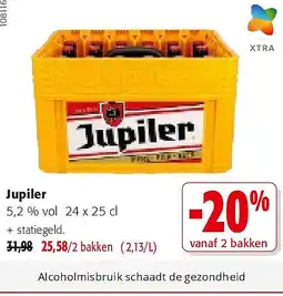 Colruyt Jupiler 5,2 % vol 24 x 25 cl aanbieding