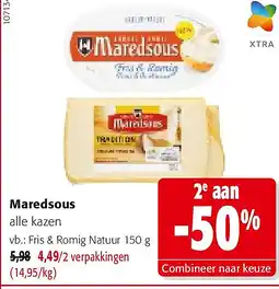 Colruyt Maredsous Fris & Romig Natuur 150 g aanbieding