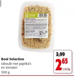 Colruyt Boni Selection taboulé met paprika’s en tomaten 500 g aanbieding