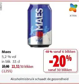 Colruyt Maes 5,2 % vol in blik 33 cl aanbieding
