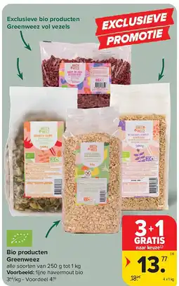 Carrefour Bio producten Greenweez aanbieding