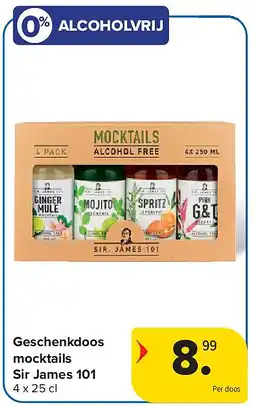 Carrefour Geschenkdoos mocktails Sir James 101 aanbieding