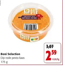 Colruyt Boni Selection Dip rode pesto-kaas 175 g aanbieding