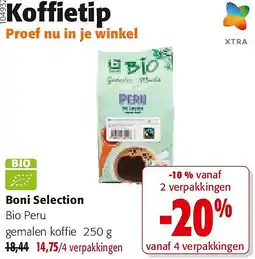 Colruyt Boni Selection Bio Peru gemalen koffie 250 g aanbieding