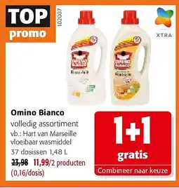 Colruyt Omino Bianco Hart van Marseille vloeibaar wasmiddel 37 dosissen 1,48 L aanbieding