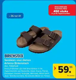 Carrefour Sandalen voor dames Arizona Birkenstock aanbieding