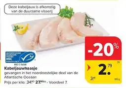Carrefour Kabeljauwhaasje aanbieding