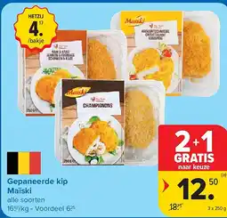 Carrefour Gepaneerde kip Maïski aanbieding