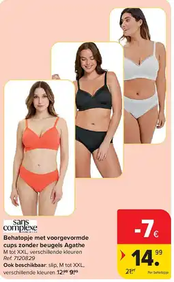 Carrefour Behatopje met voorgevormde cups zonder beugels Agathe aanbieding