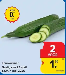 Carrefour Komkommer aanbieding
