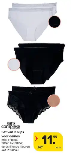 Carrefour Set van 2 slips voor dames aanbieding