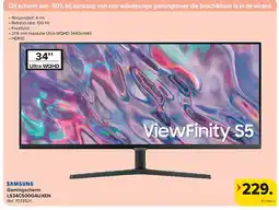 Carrefour SAMSUNG Gamingscherm LS34C500GAUXEN aanbieding