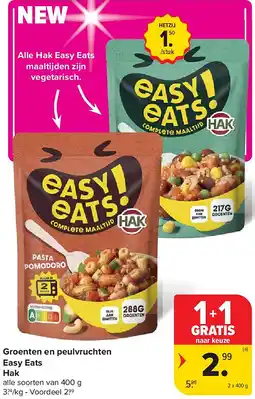 Carrefour Groenten en peulvruchten Easy Eats Hak aanbieding