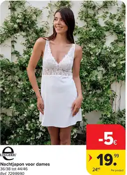 Carrefour Nachtjapon voor dames aanbieding