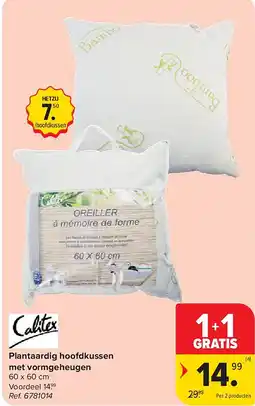 Carrefour Plantaardig hoofdkussen met vormgeheugen aanbieding