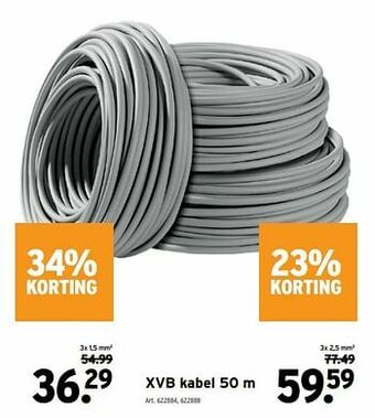 GAMMA Xvb kabel aanbieding