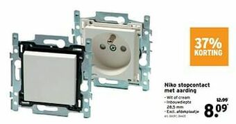 GAMMA Niko stopcontact met aarding aanbieding