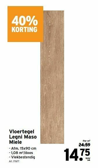 Vloertegel legni maso miele