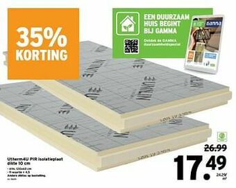 GAMMA Utherm4u pir isolatieplaat aanbieding