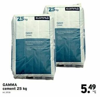 GAMMA Gamma cement aanbieding