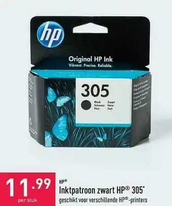 Inktpatroon zwart hp 305