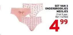 Trafic Set van 3 onderbroekjes meisjes aanbieding