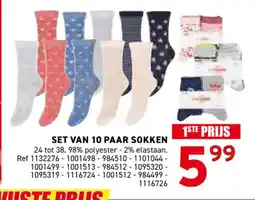 Trafic Set van 10 paar sokken aanbieding