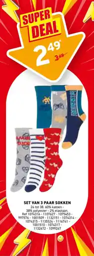 Trafic Set van 3 paar sokken aanbieding