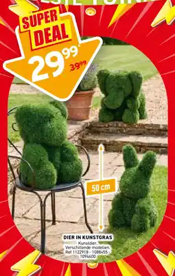 Trafic Dier in kunstgras aanbieding