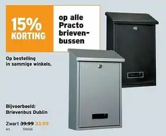 GAMMA Brievenbus dublin zwart aanbieding