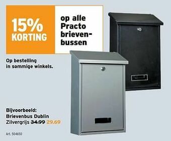 GAMMA Brievenbus dublin zilvergrijs aanbieding