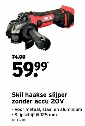 GAMMA Skil haakse slijper zonder accu 20v aanbieding