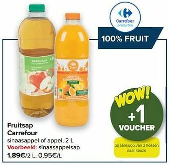 Carrefour Sinaasappelsap aanbieding