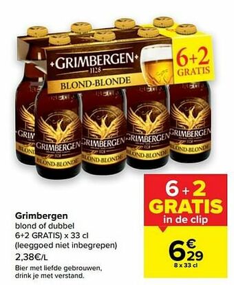 Carrefour Grimbergen blond of dubbel aanbieding
