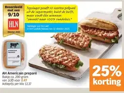 Albert Heijn Ah americain preparé aanbieding