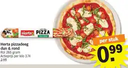 Albert Heijn Herta pizzadeeg dun & rond aanbieding